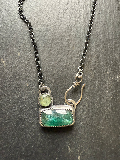 Emerald Kyanite Necklace