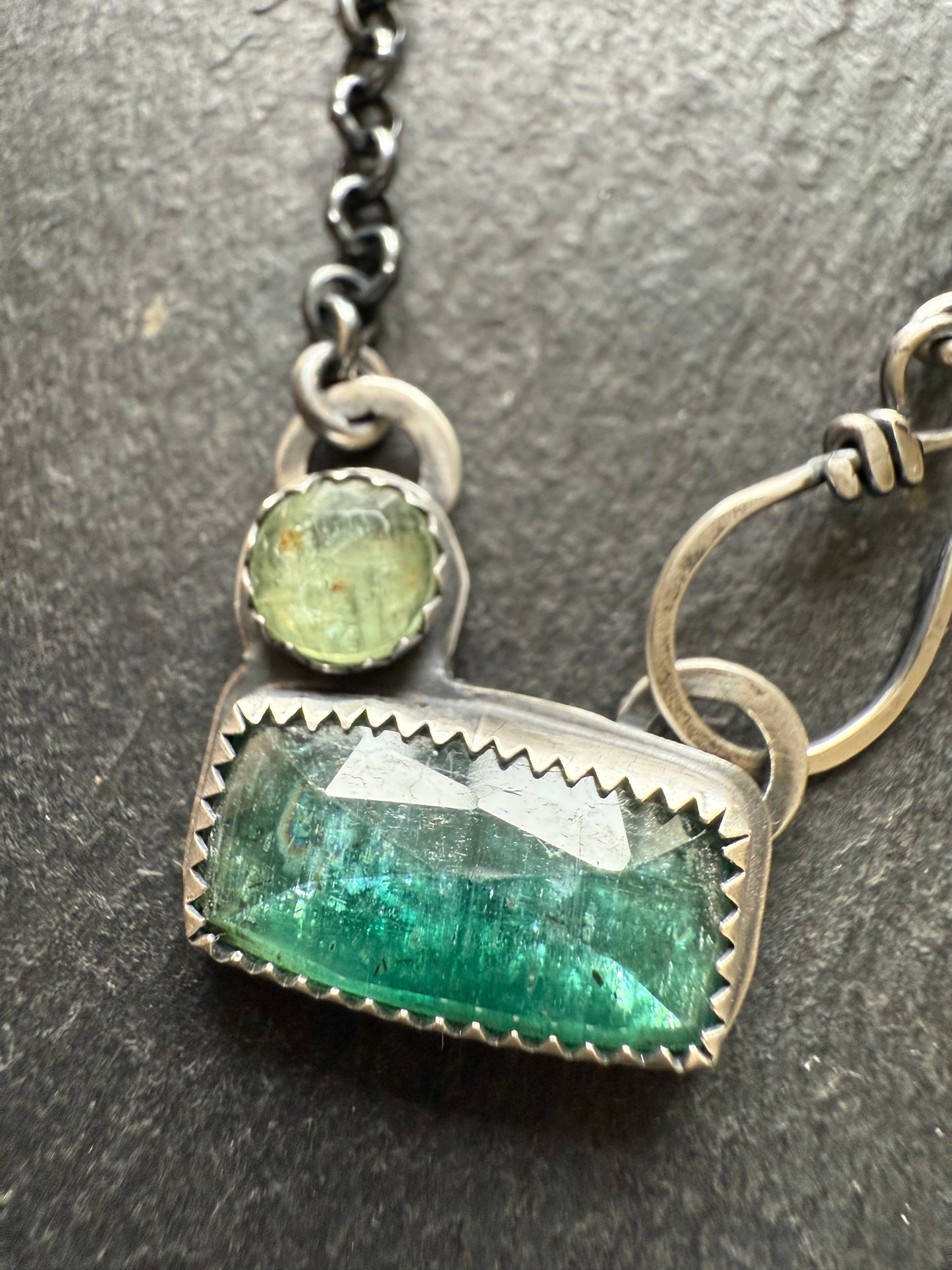Emerald Kyanite Necklace