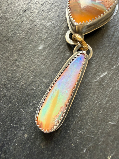 Double Boulder Opal Necklace