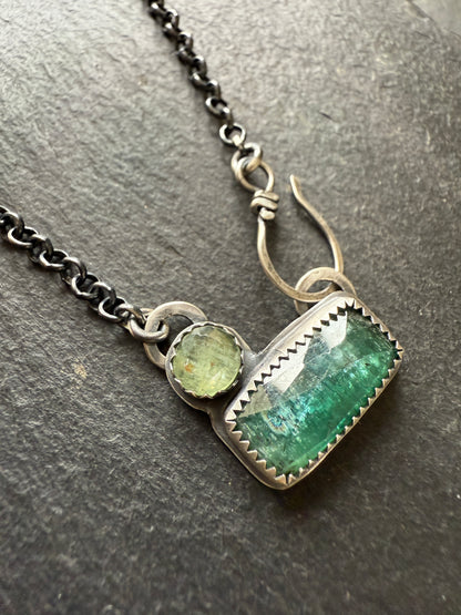 Emerald Kyanite Necklace