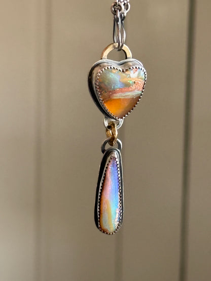 Double Boulder Opal Necklace