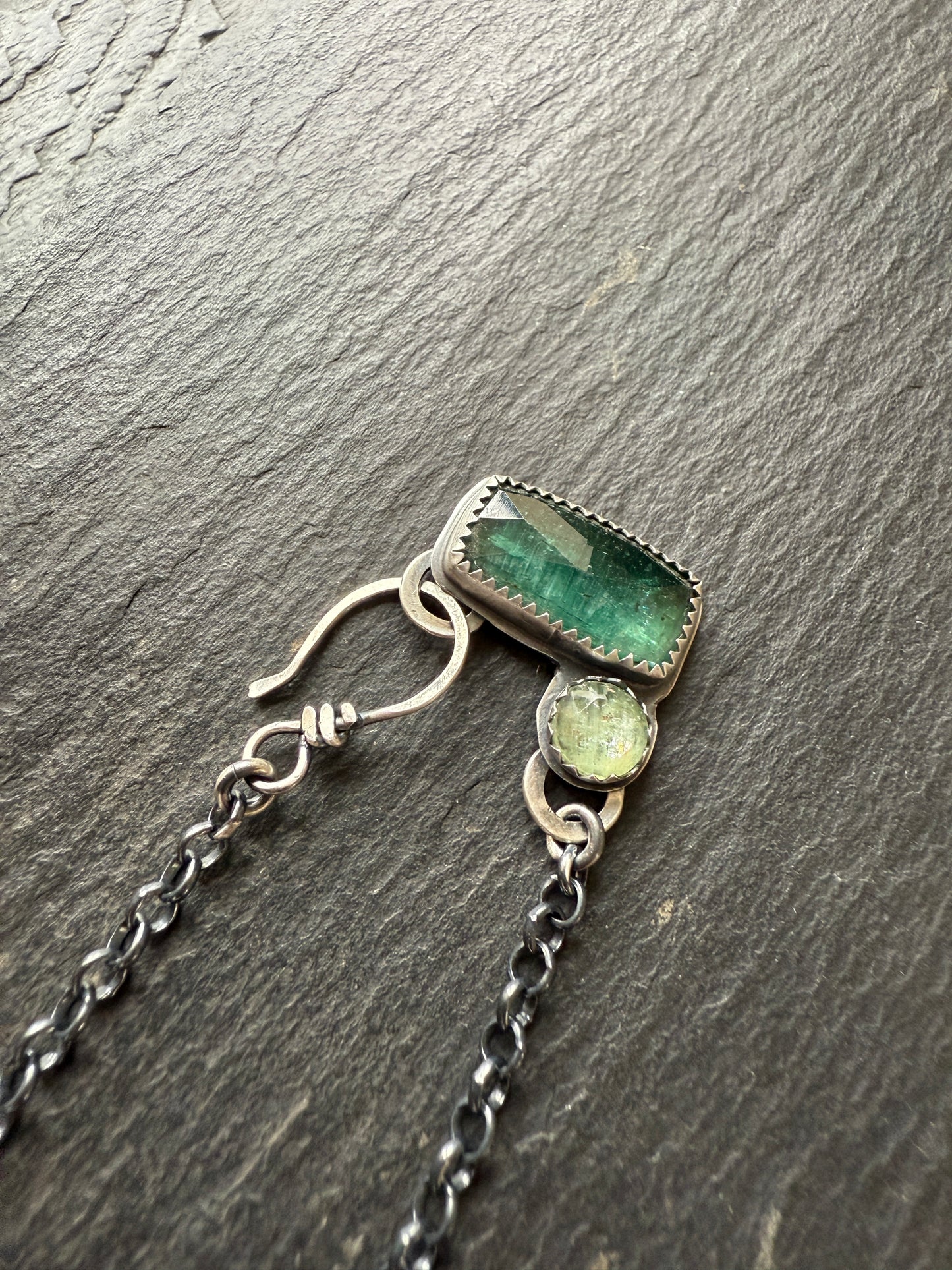 Emerald Kyanite Necklace