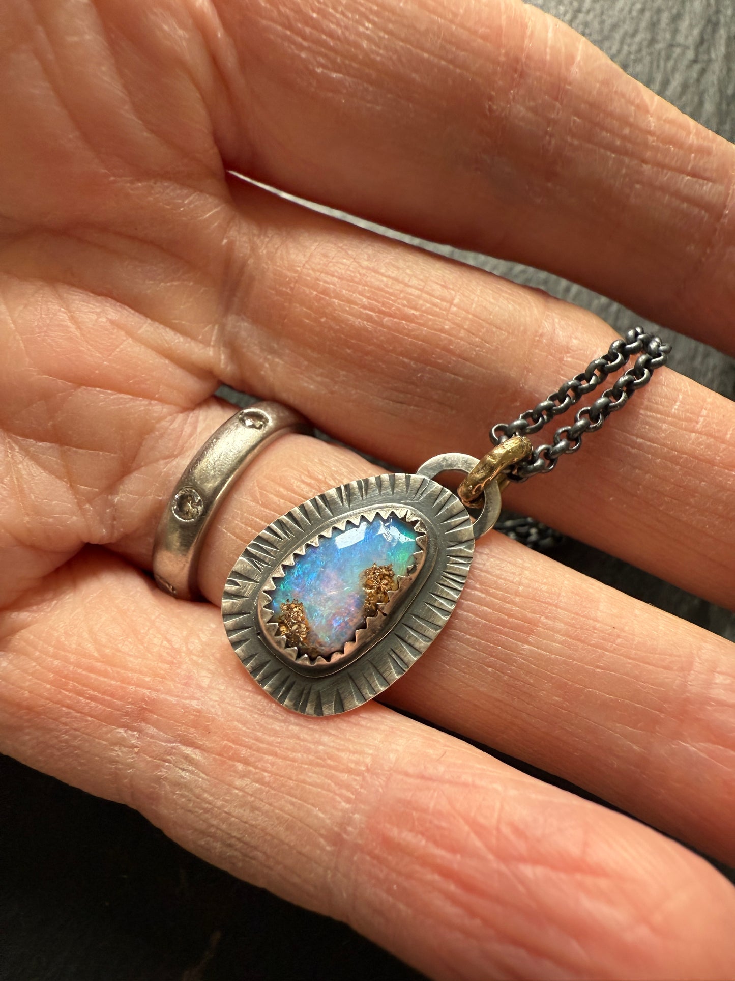 Ocean Blue Opal Necklace