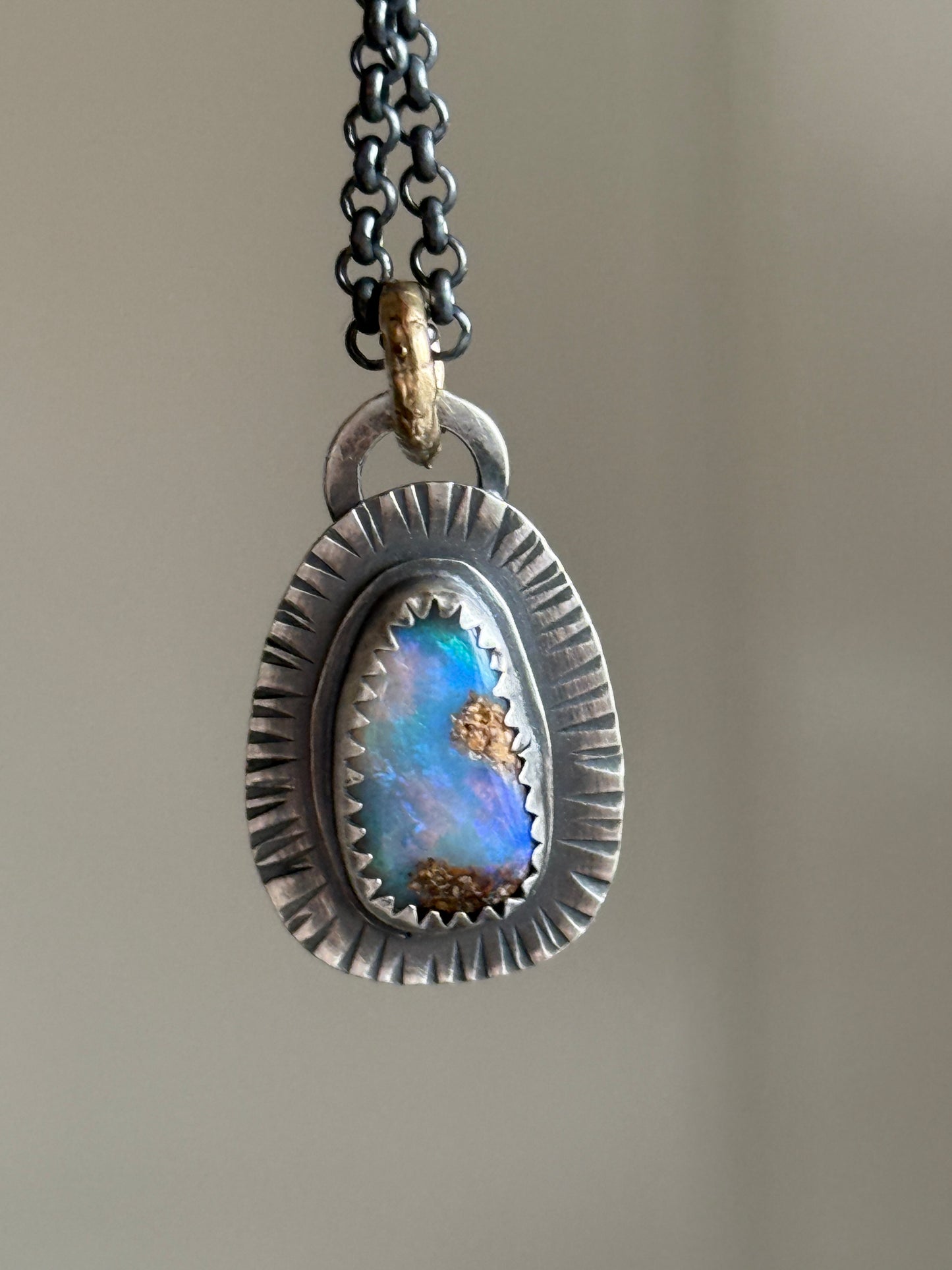 Ocean Blue Opal Necklace