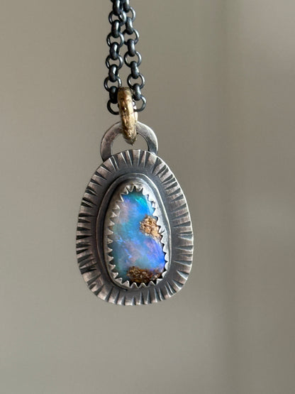 Ocean Blue Opal Necklace