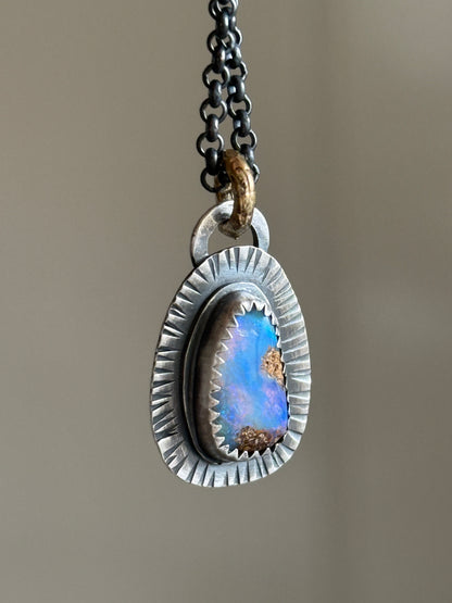 Ocean Blue Opal Necklace