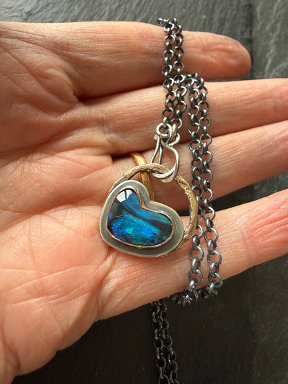 Blue Boulder Opal Necklace