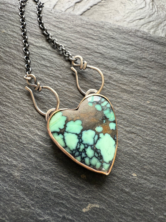 Variscite Heart Necklace