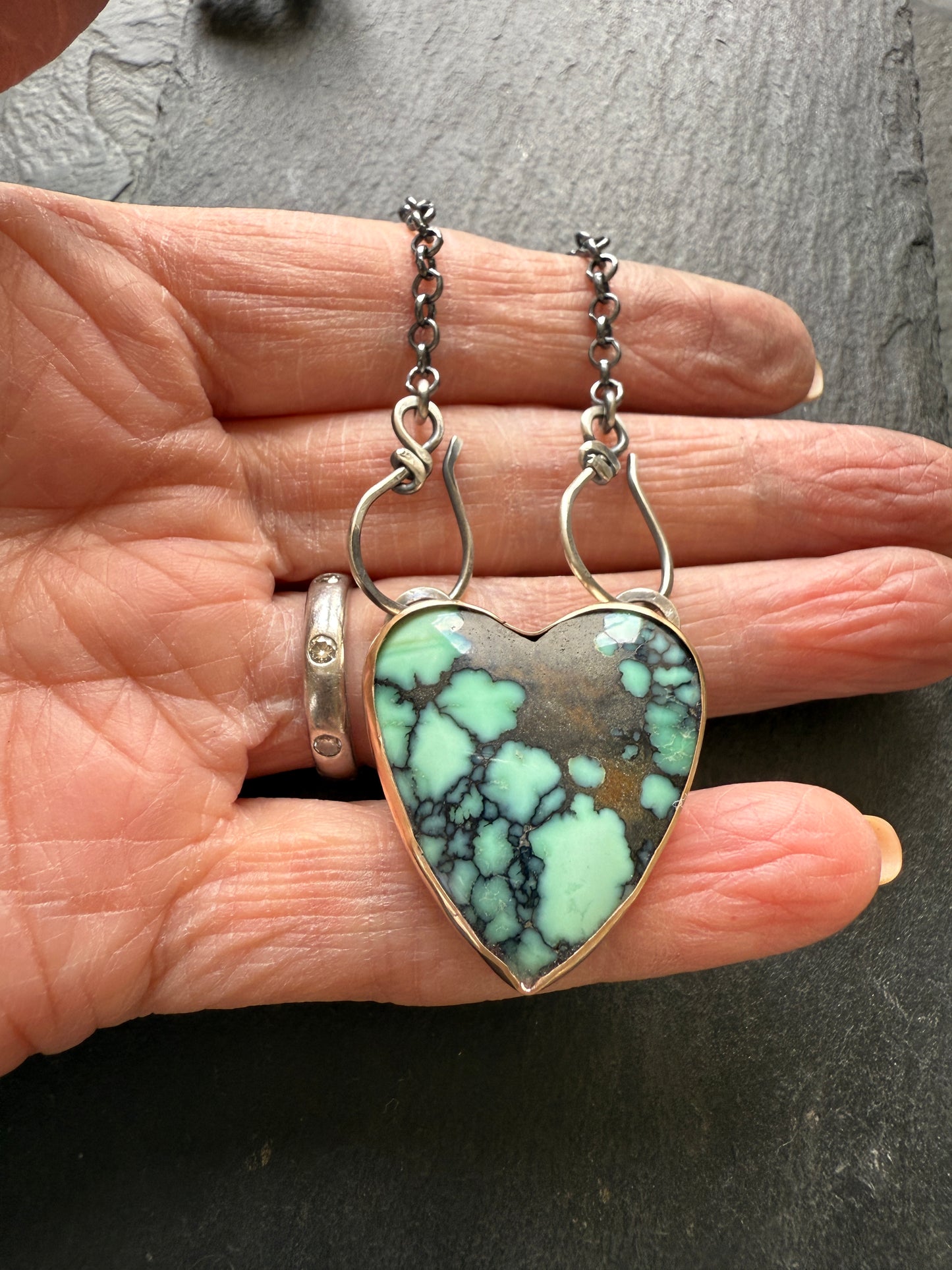 Variscite Heart Necklace