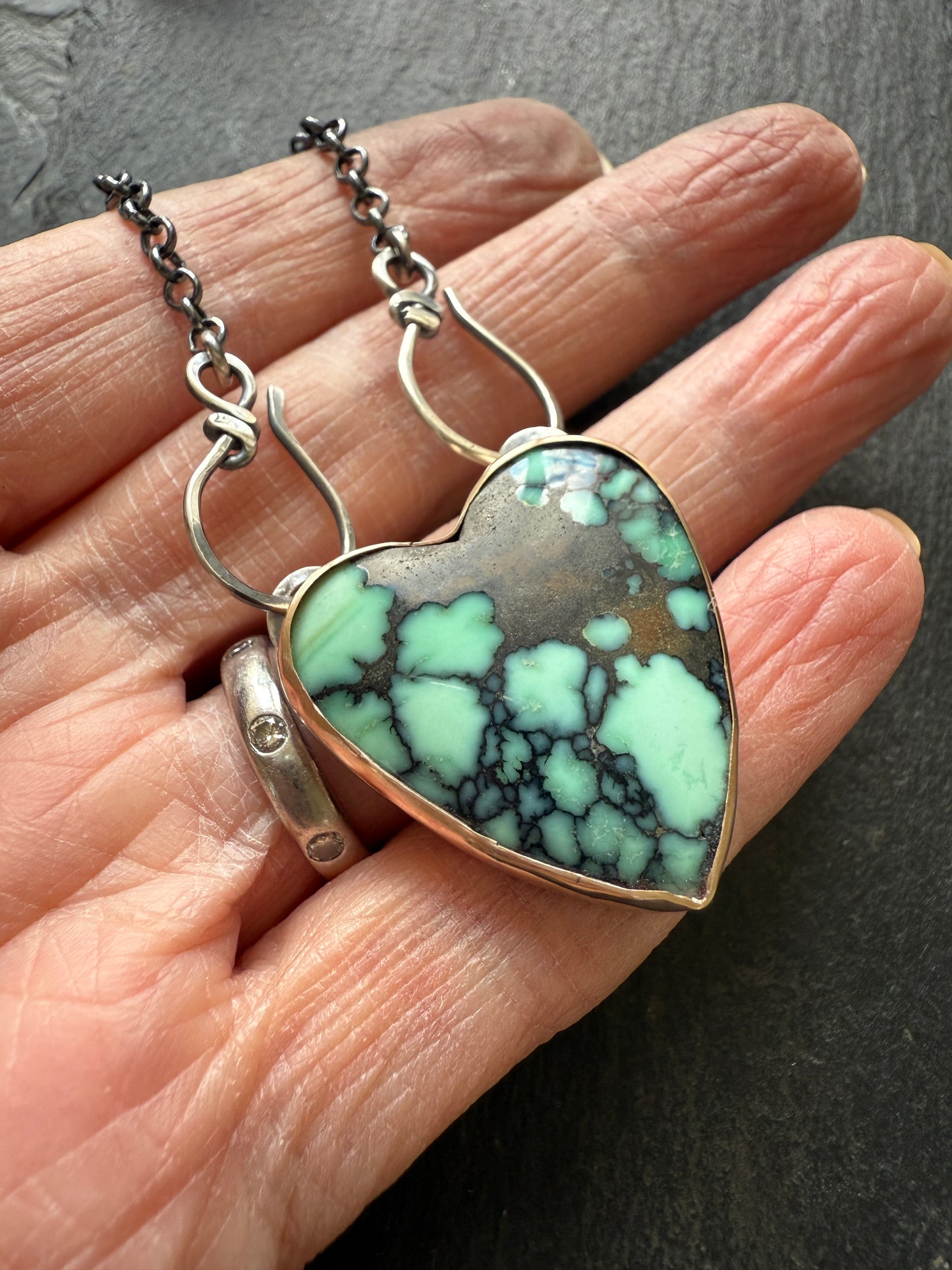 Variscite Heart Necklace