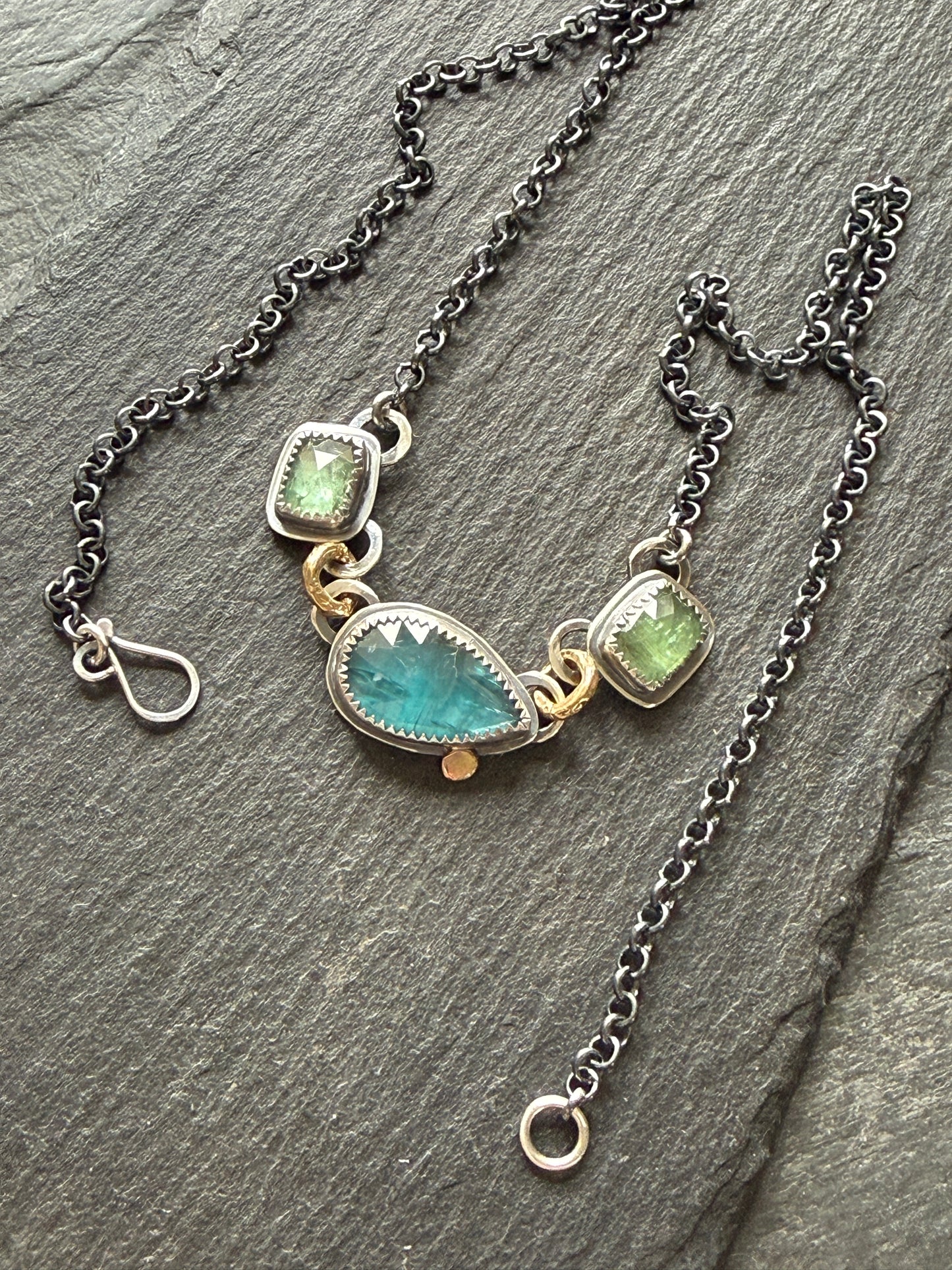 Triple Gemstone Necklace