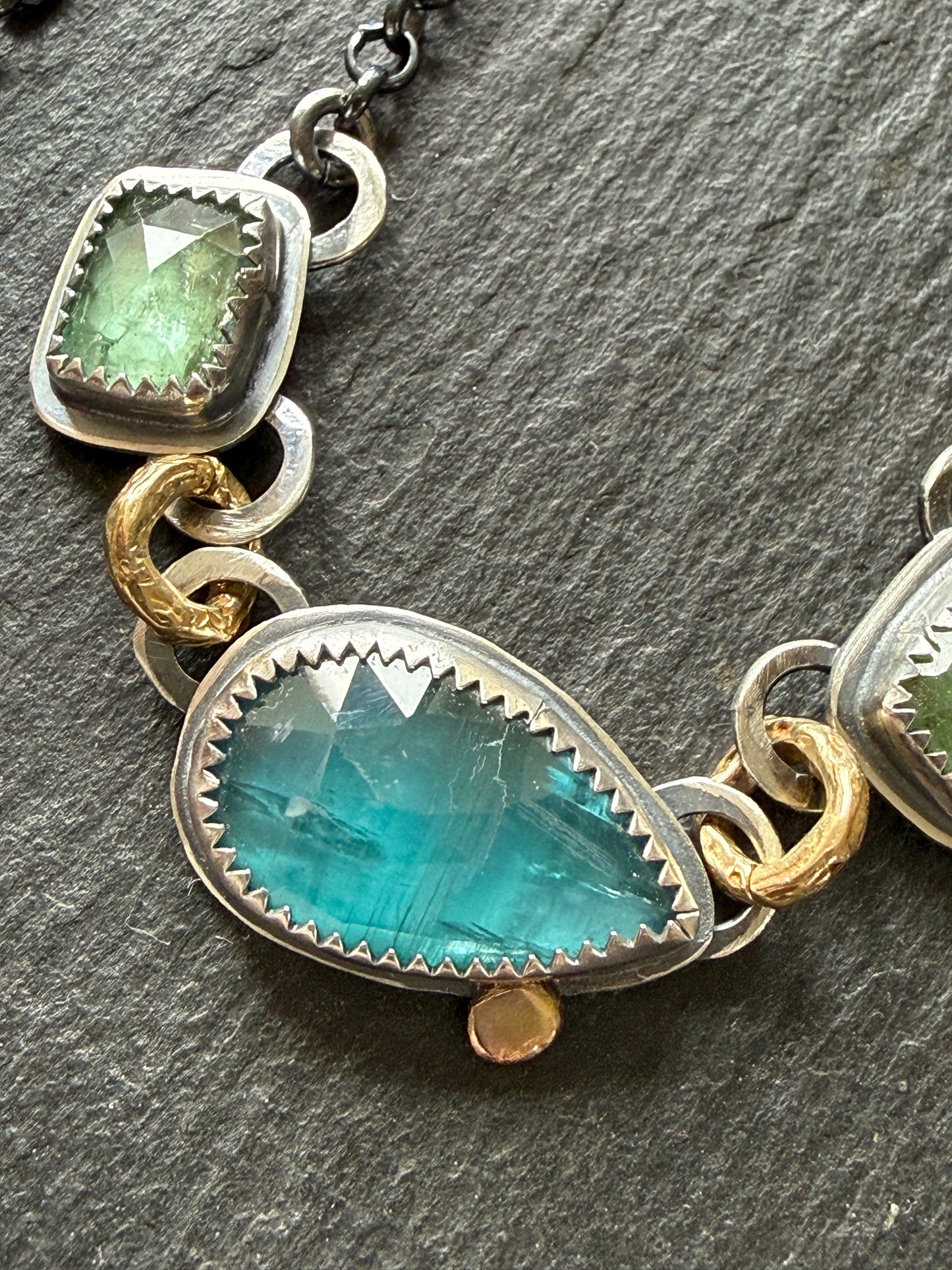 Triple Gemstone Necklace