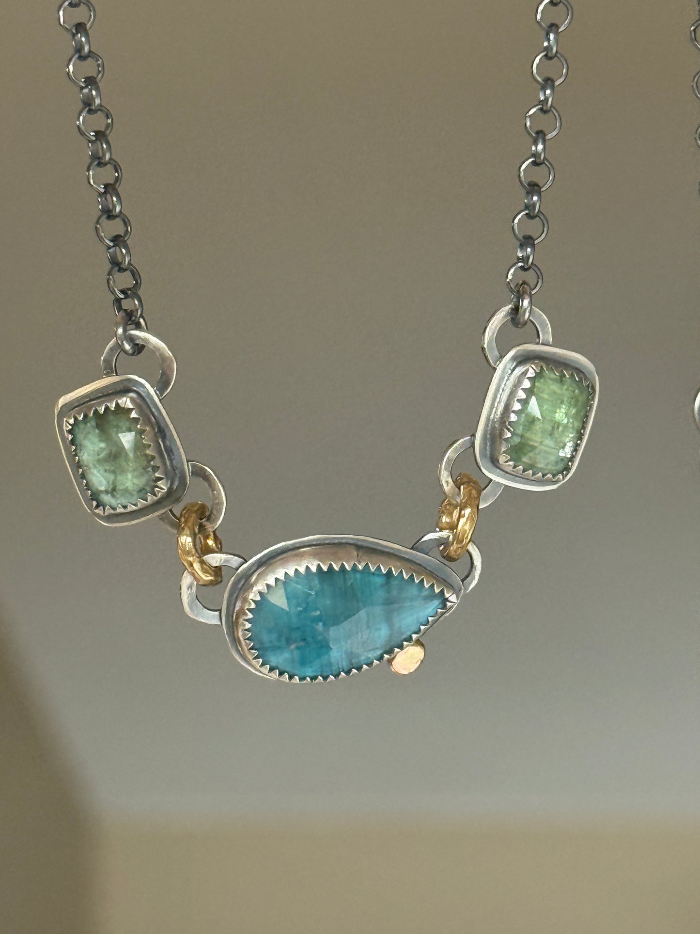 Triple Gemstone Necklace