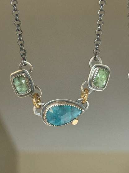 Triple Gemstone Necklace