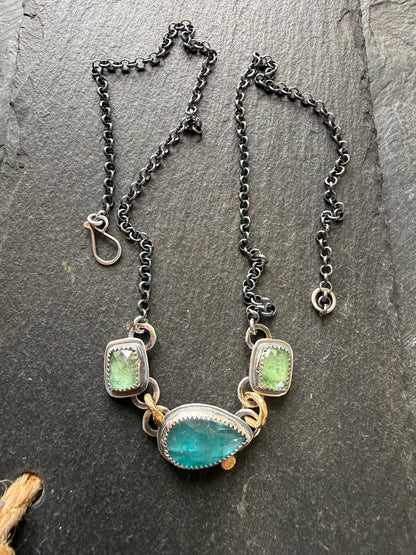 Triple Gemstone Necklace