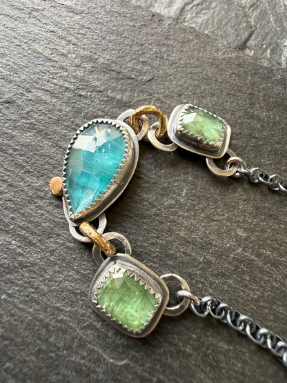 Triple Gemstone Necklace
