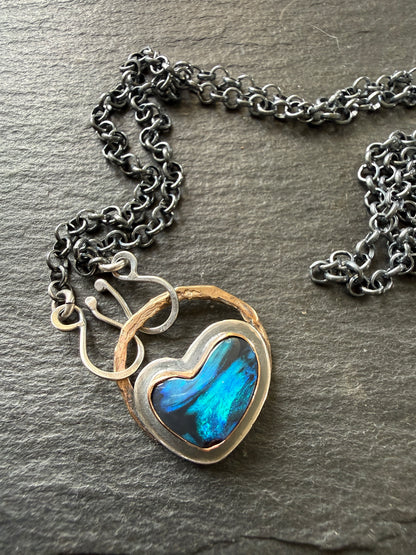 Blue Boulder Opal Necklace