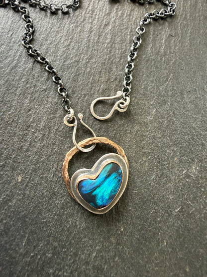 Blue Boulder Opal Necklace
