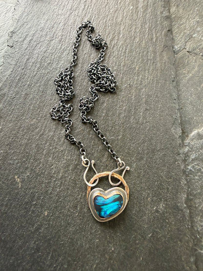 Blue Boulder Opal Necklace
