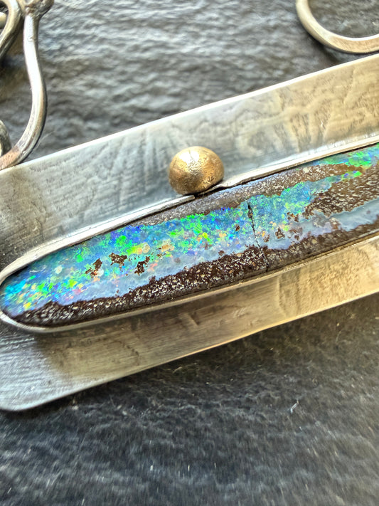 Opal Bar Necklace