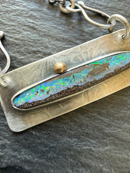 Opal Bar Necklace
