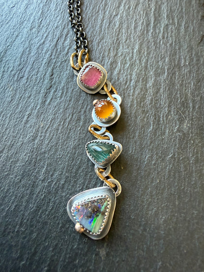 Boho Gemstone Necklace