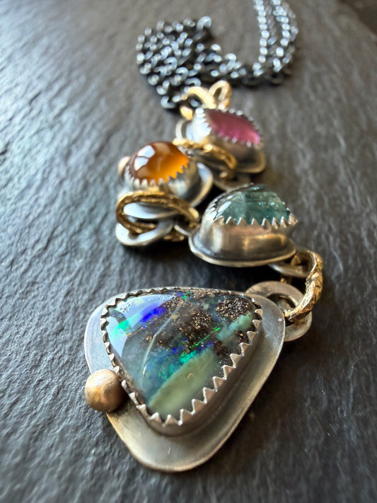 Boho Gemstone Necklace