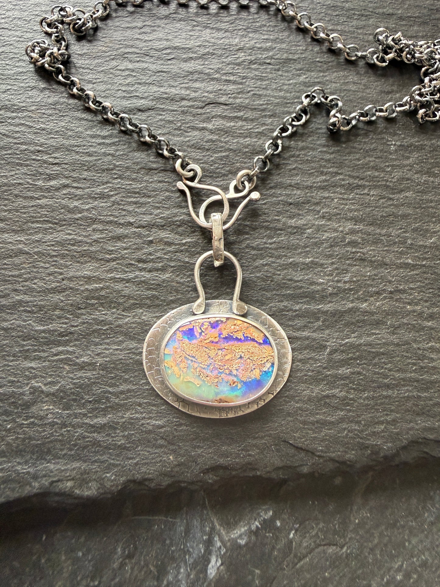Purple & Blue Opal Necklace