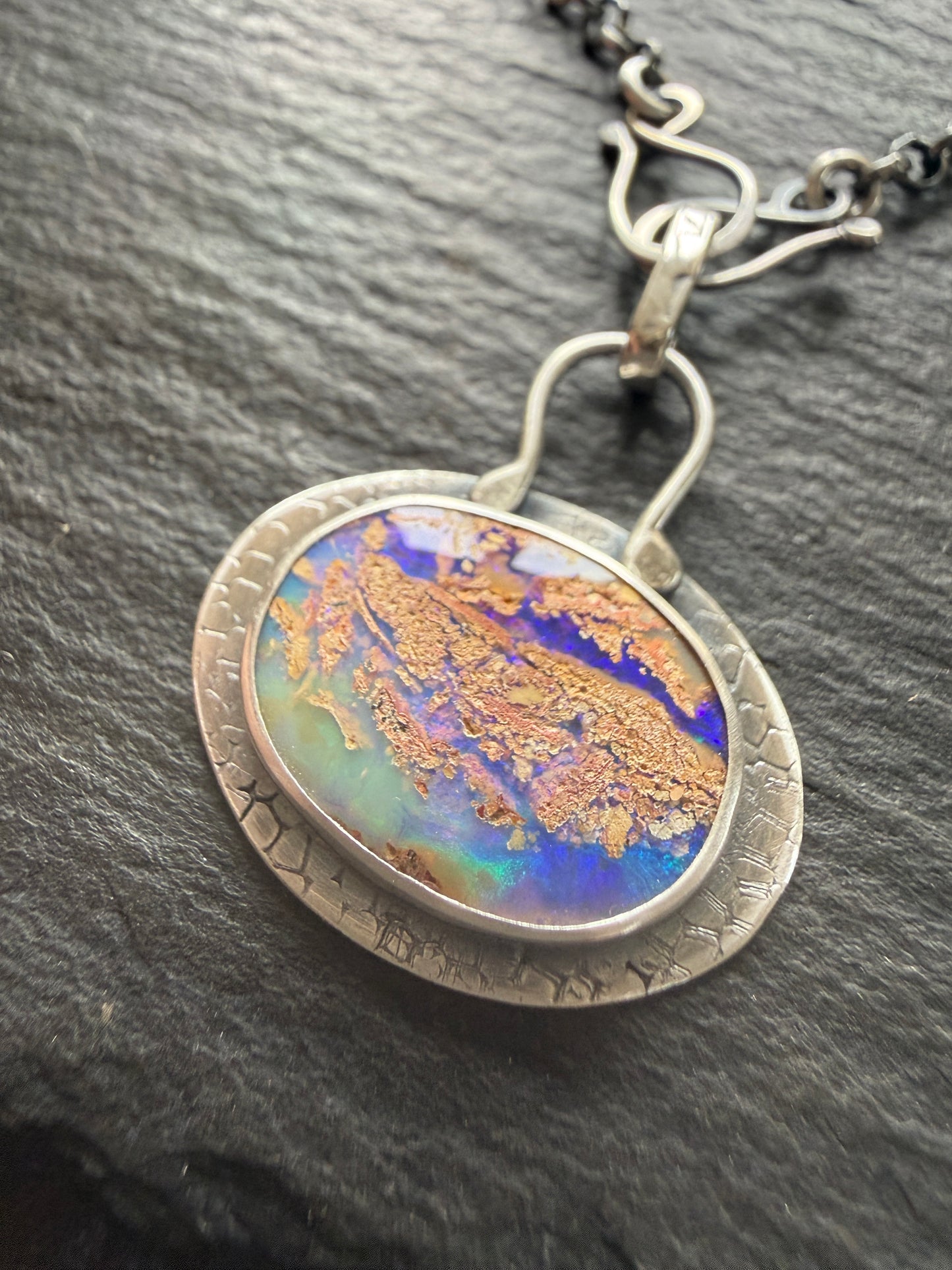Purple & Blue Opal Necklace