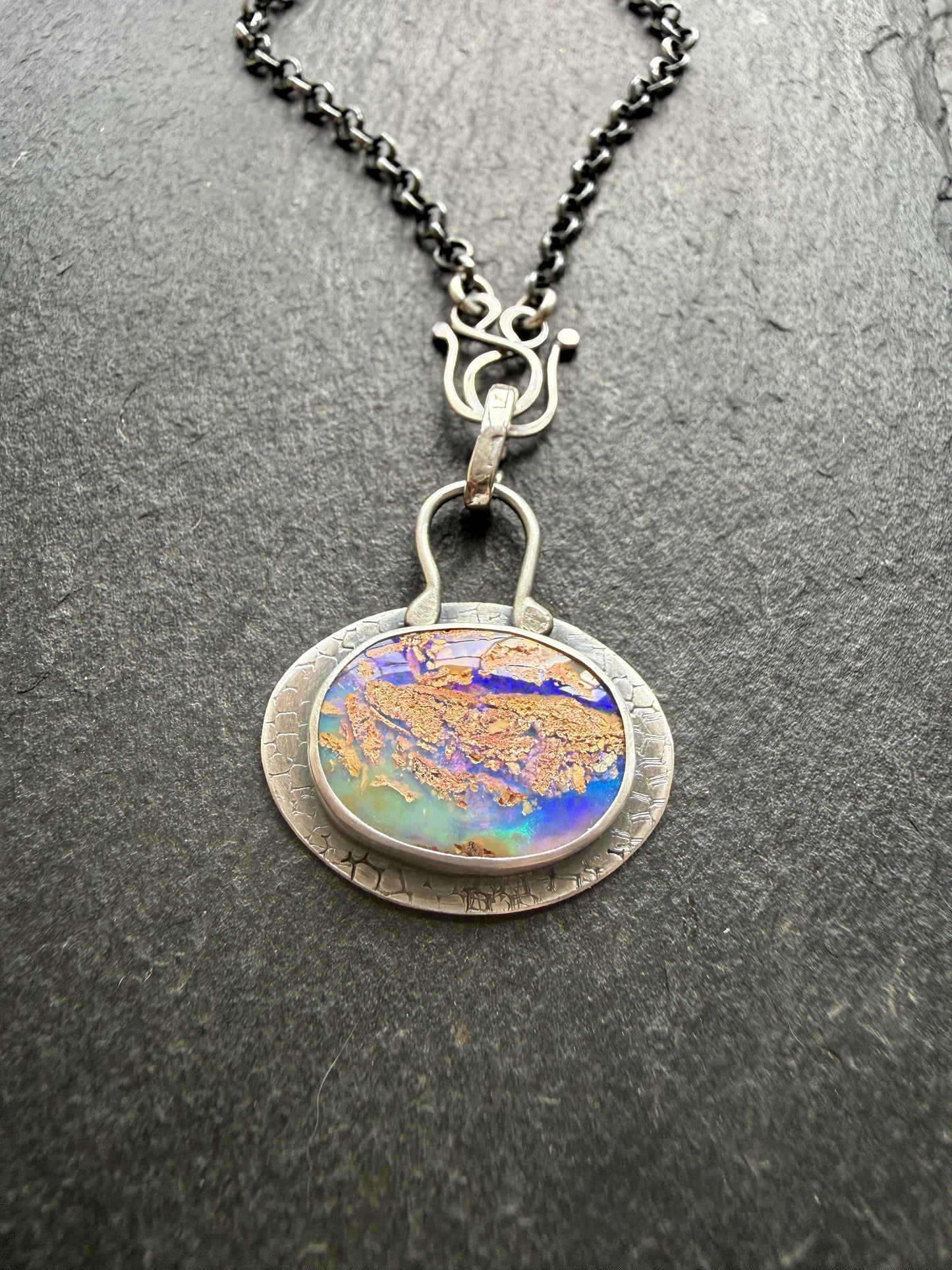 Purple & Blue Opal Necklace