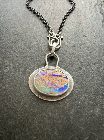 Purple & Blue Opal Necklace