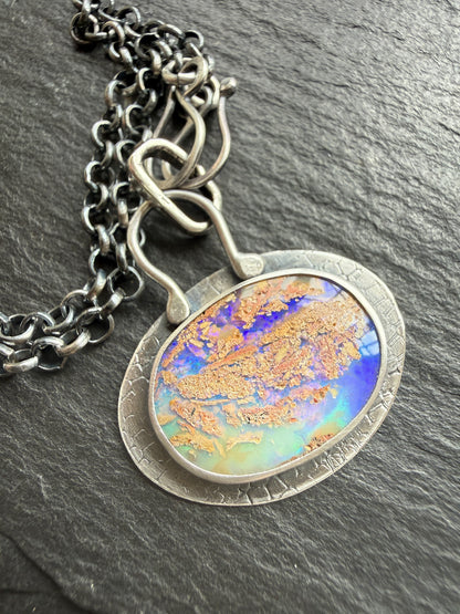 Purple & Blue Opal Necklace