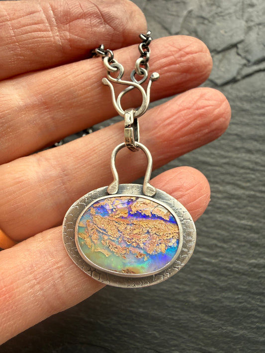 Purple & Blue Opal Necklace