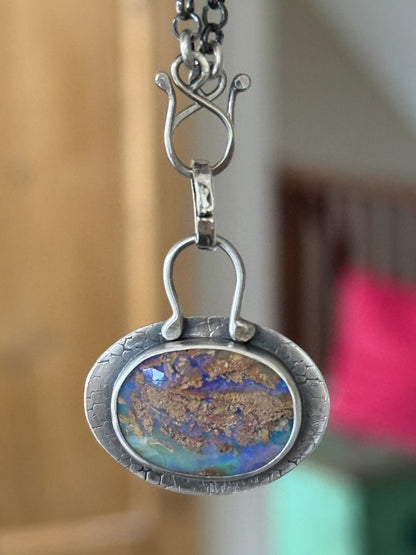 Purple & Blue Opal Necklace
