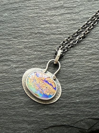 Purple & Blue Opal Necklace