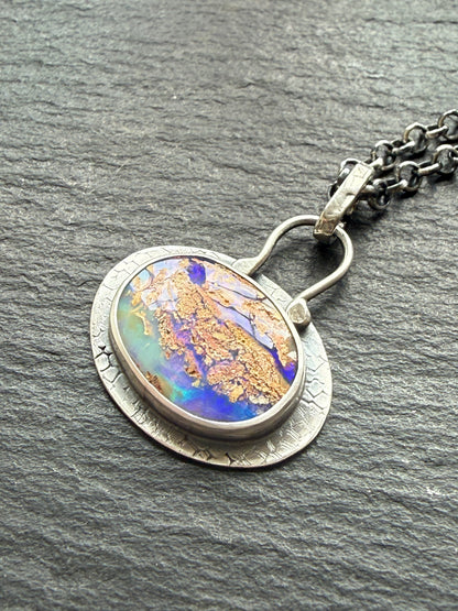 Purple & Blue Opal Necklace