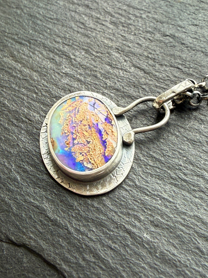 Purple & Blue Opal Necklace