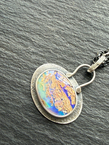 Purple & Blue Opal Necklace