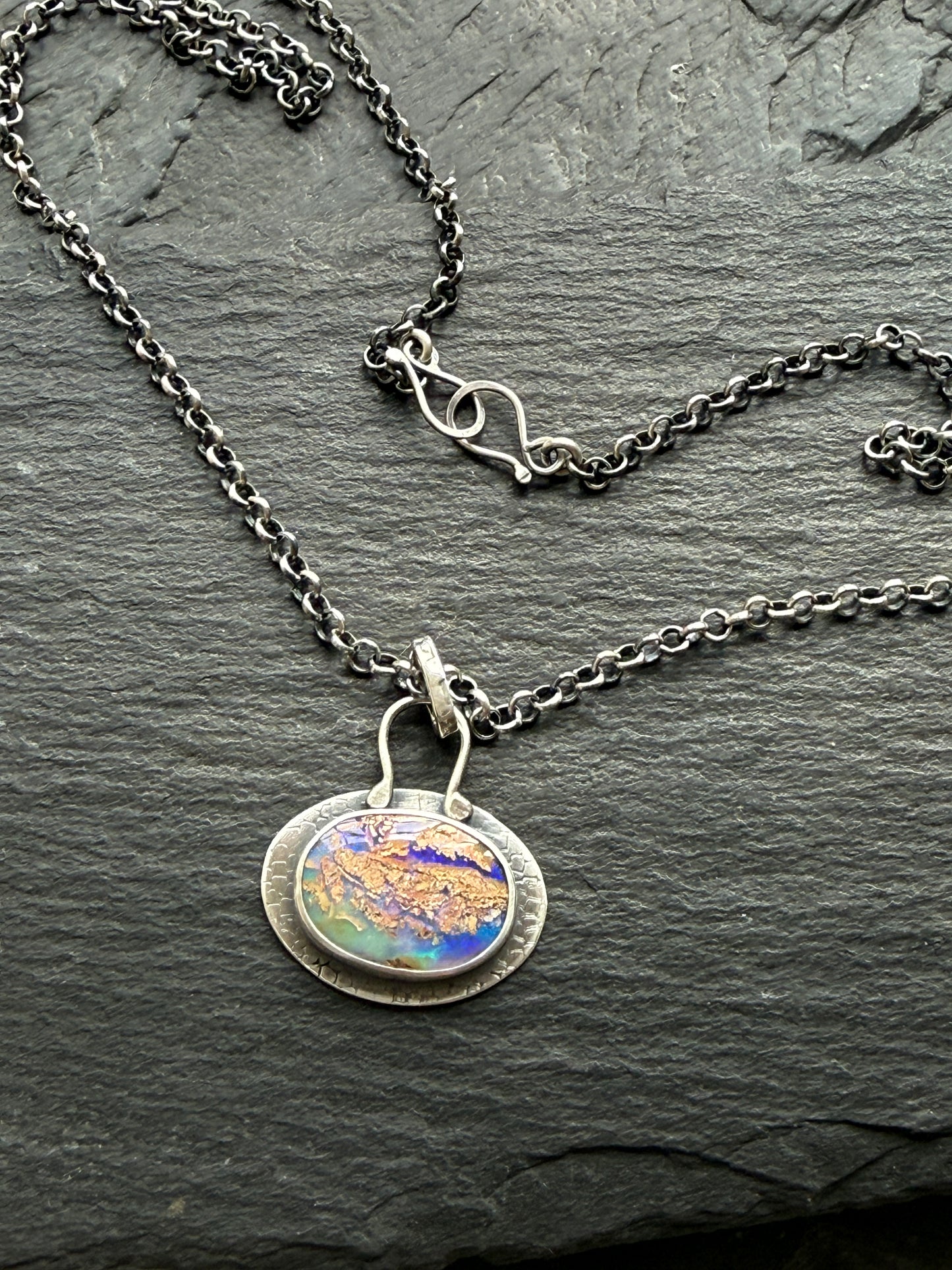 Purple & Blue Opal Necklace