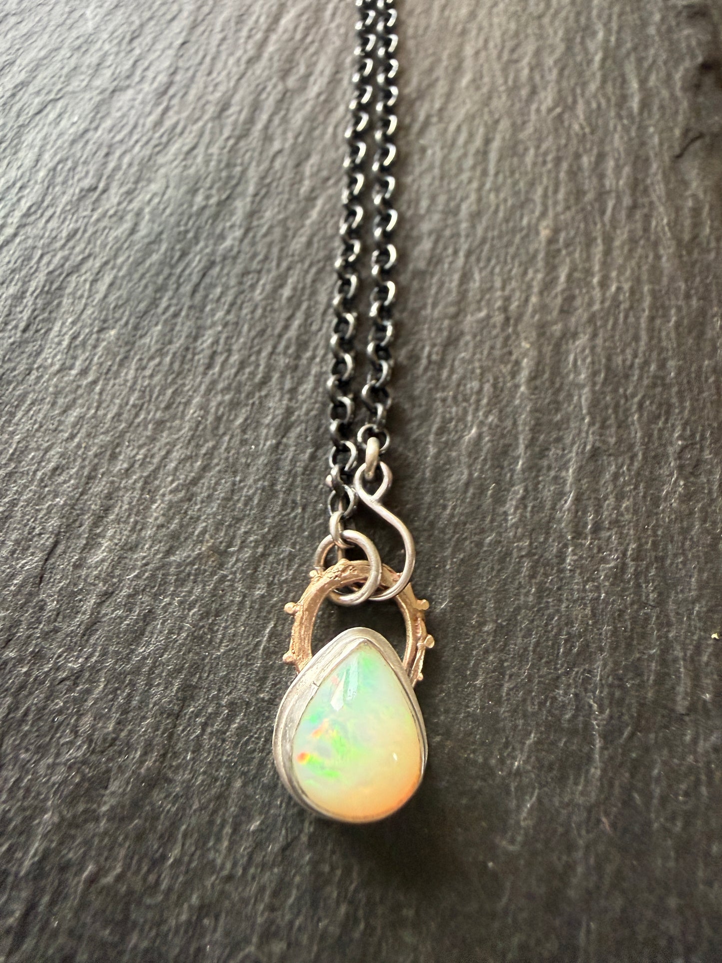 Dainty Ethiopian Opal Necklace