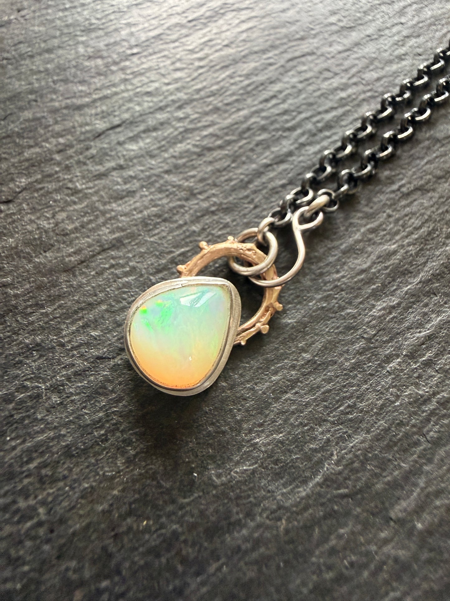 Dainty Ethiopian Opal Necklace