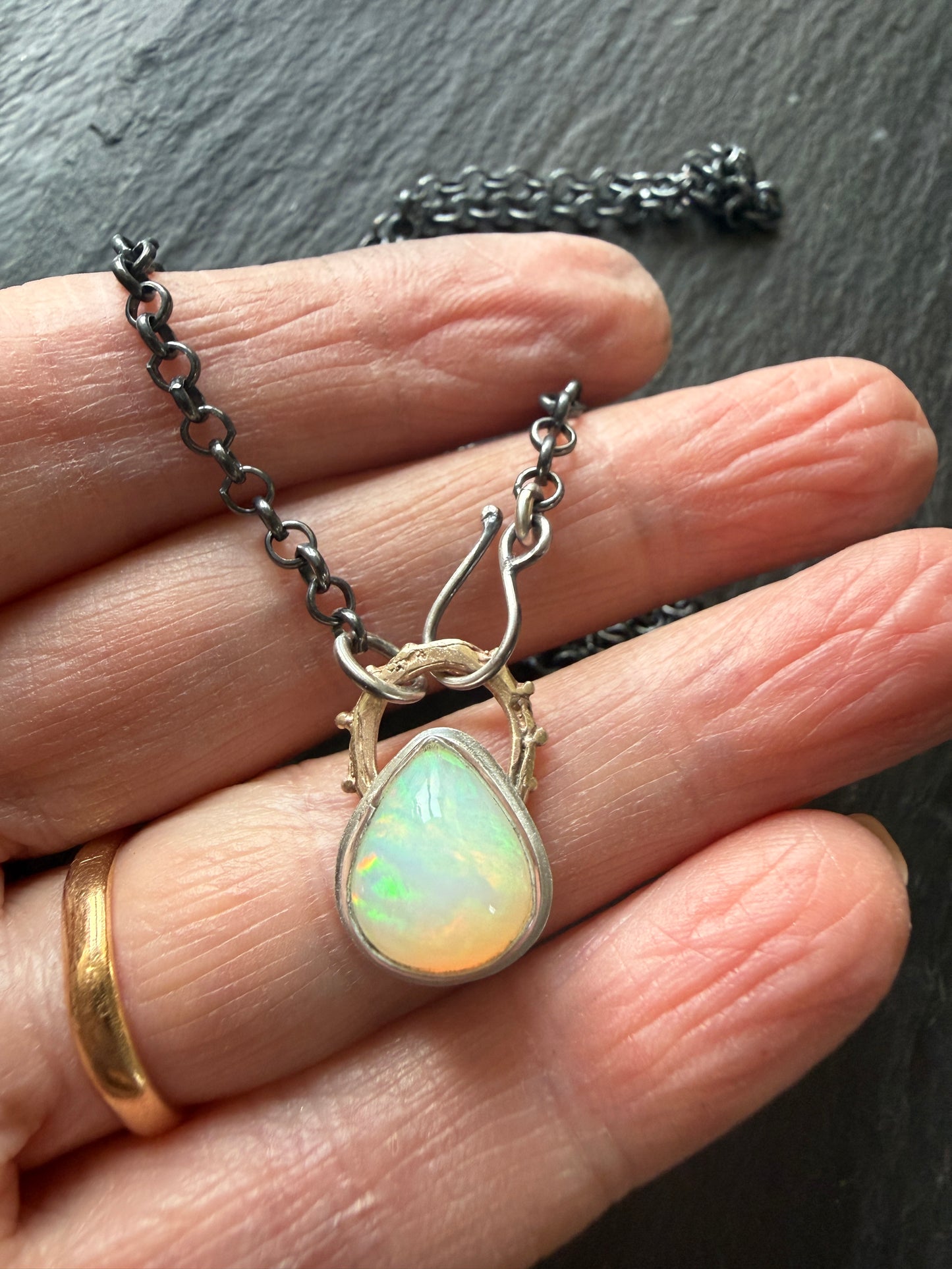 Dainty Ethiopian Opal Necklace