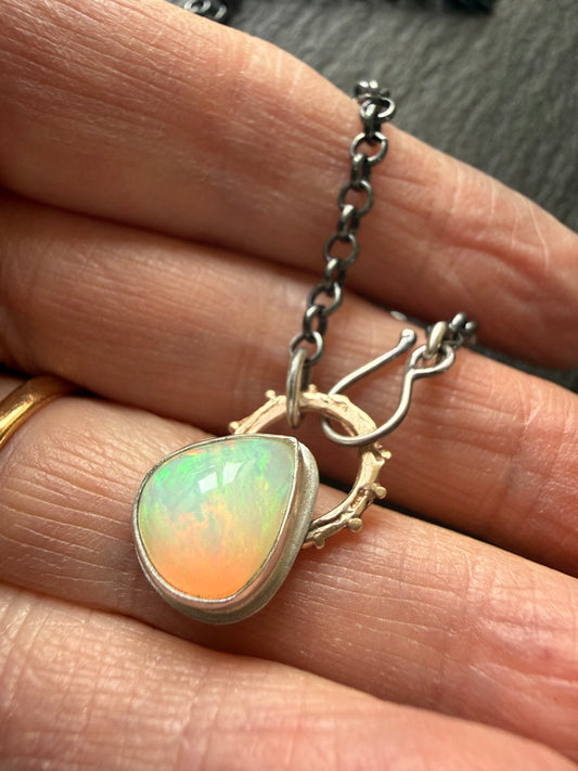 Dainty Ethiopian Opal Necklace