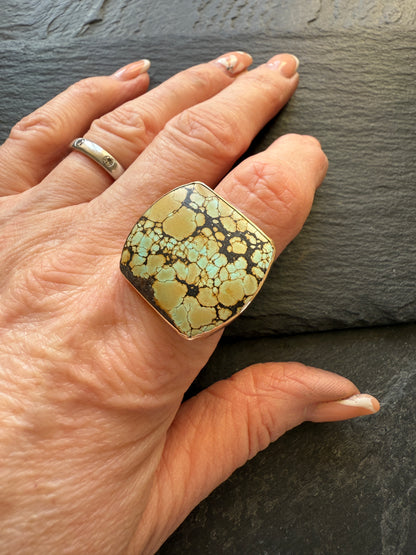 Turquoise Cocktail Statement Ring size 7