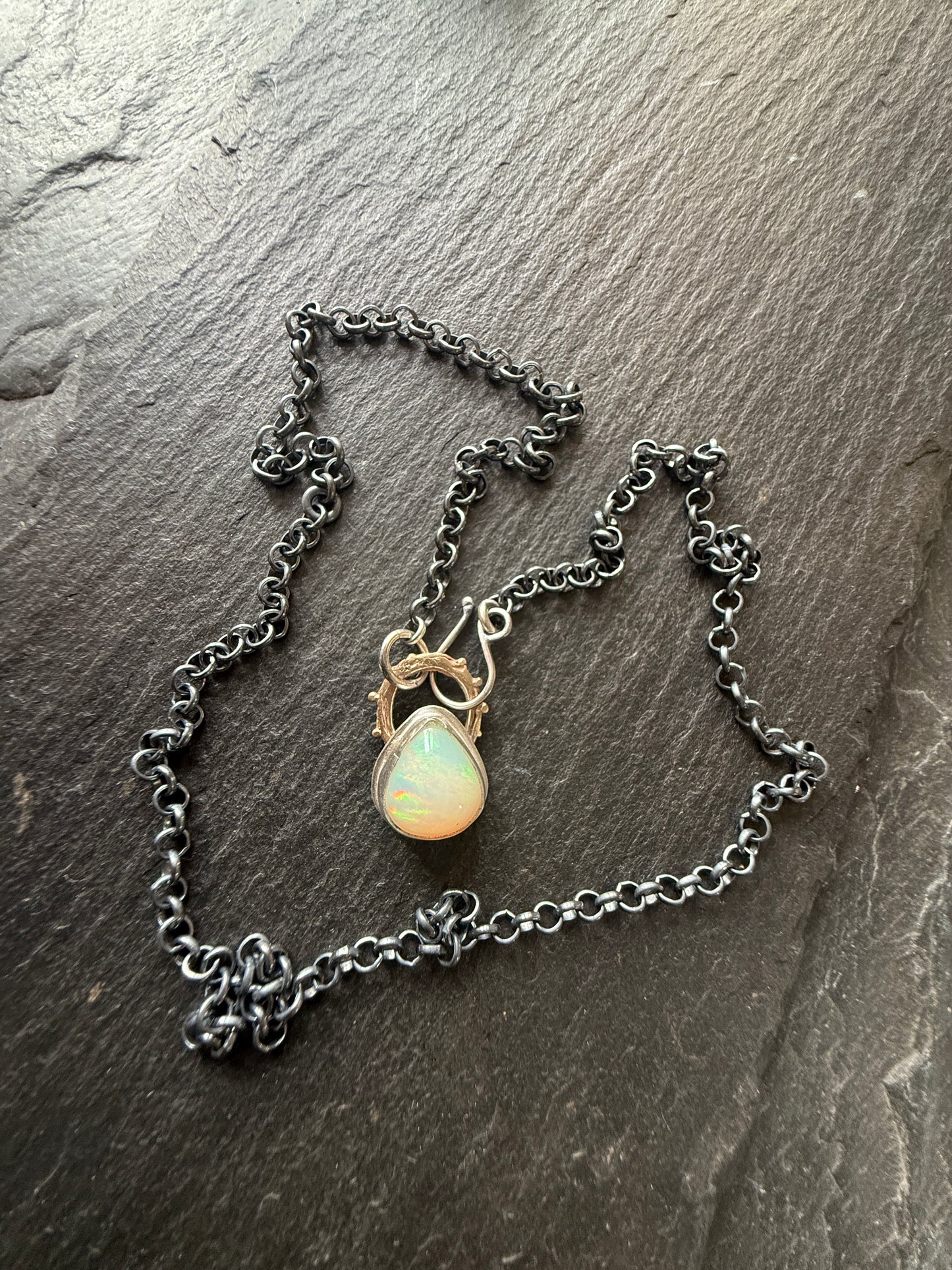 Dainty Ethiopian Opal Necklace