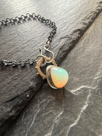 Dainty Ethiopian Opal Necklace