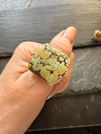 Turquoise Cocktail Statement Ring size 7