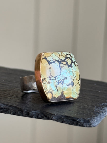 Turquoise Cocktail Statement Ring size 7