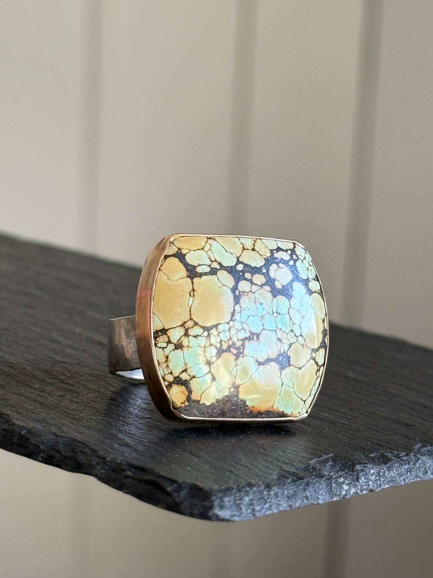 Turquoise Cocktail Statement Ring size 7