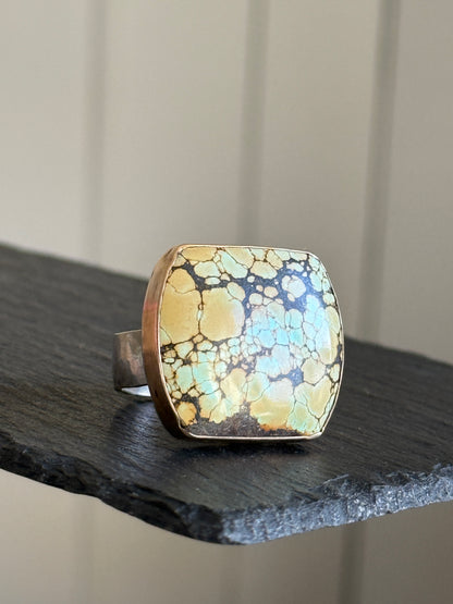 Turquoise Cocktail Statement Ring size 7